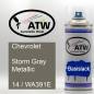 Preview: Chevrolet, Storm Gray Metallic, 14 / WA391E: 400ml Sprühdose, von ATW Autoteile West.